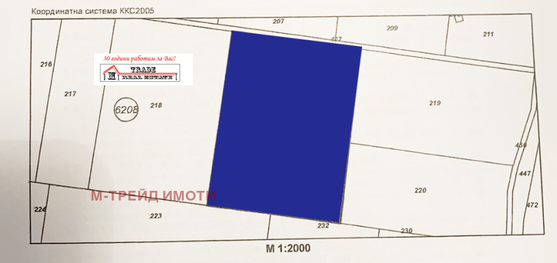 Продава ПАРЦЕЛ в град София, с. Лозен - 10543 кв.м / 843 400 € » 1 649 547.02 лв., М-ТРЕЙД ИМОТИ