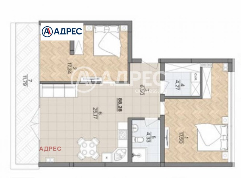 De vânzare  2 dormitoare Varna , c.c. Ciaica , 89 mp | 87585186 - imagine [8]