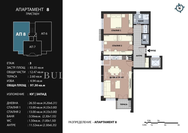 На продаж  2 спальні Варна , Свети Никола , 98 кв.м | 22373124 - зображення [8]