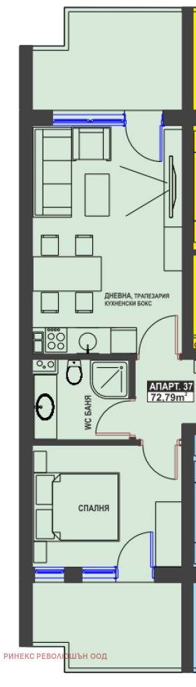Продажба на двустайни апартаменти в град Бургас — страница 7 - изображение 5 