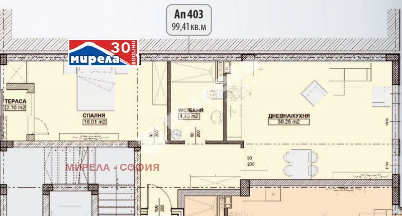 Продава 2-СТАЕН в град София, Дианабад - 89 кв.м / 270 000 € » 528 074.10 лв., МИРЕЛА - СОФИЯ