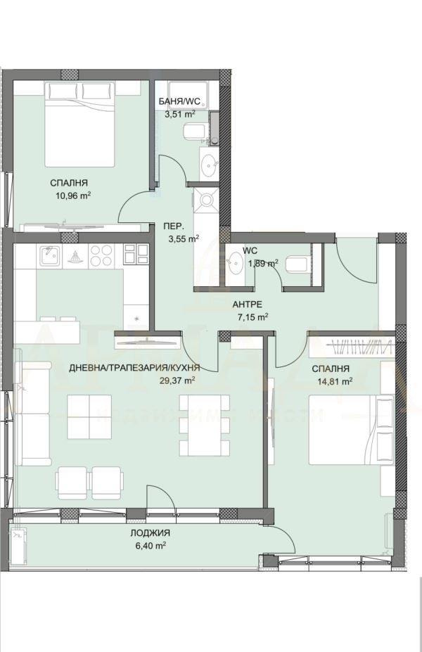 Продава 3-СТАЕН, гр. Пловдив, Христо Смирненски, снимка 7 - Aпартаменти - 46621560