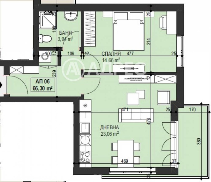 Te koop  1 slaapkamer Sofia , Slavija , 78 m² | 14391082 - afbeelding [4]