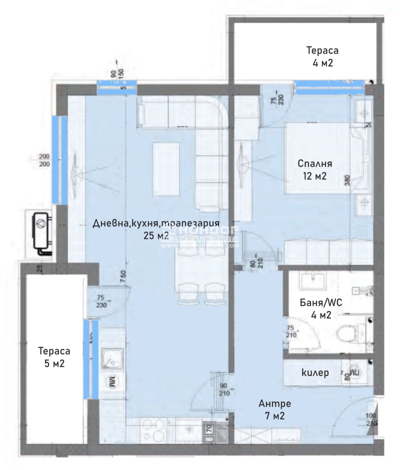 Till salu  1 sovrum Plovdiv , Karsjijaka , 77 kvm | 77670627 - bild [6]