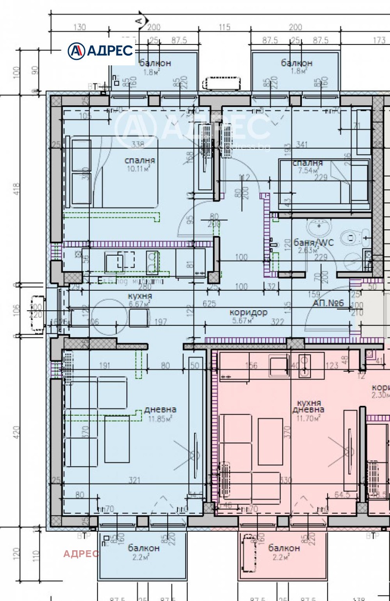 Продава  3-стаен град Варна , м-т Манастирски рид , 67 кв.м | 54582012 - изображение [2]