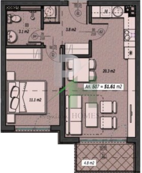 1 bedroom Malinova dolina, Sofia 1