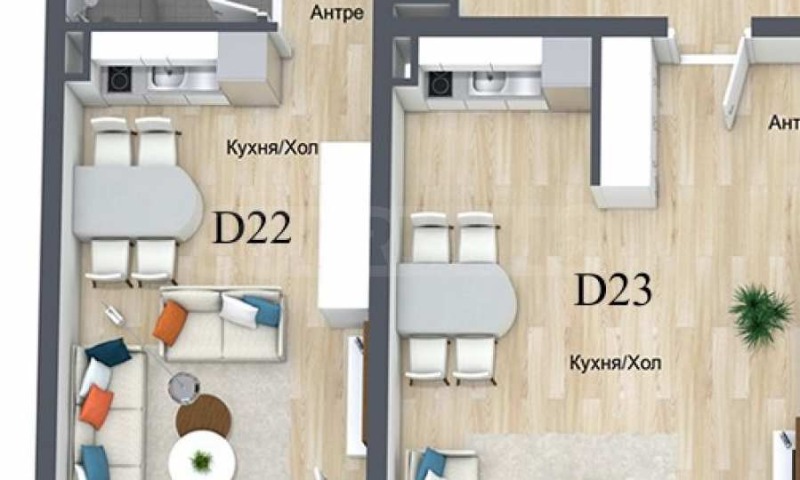 Προς πώληση  Στούντιο περιοχή Σμόλιαν , κ.κ. Παμποροβο , 45 τ.μ | 23779326 - εικόνα [2]