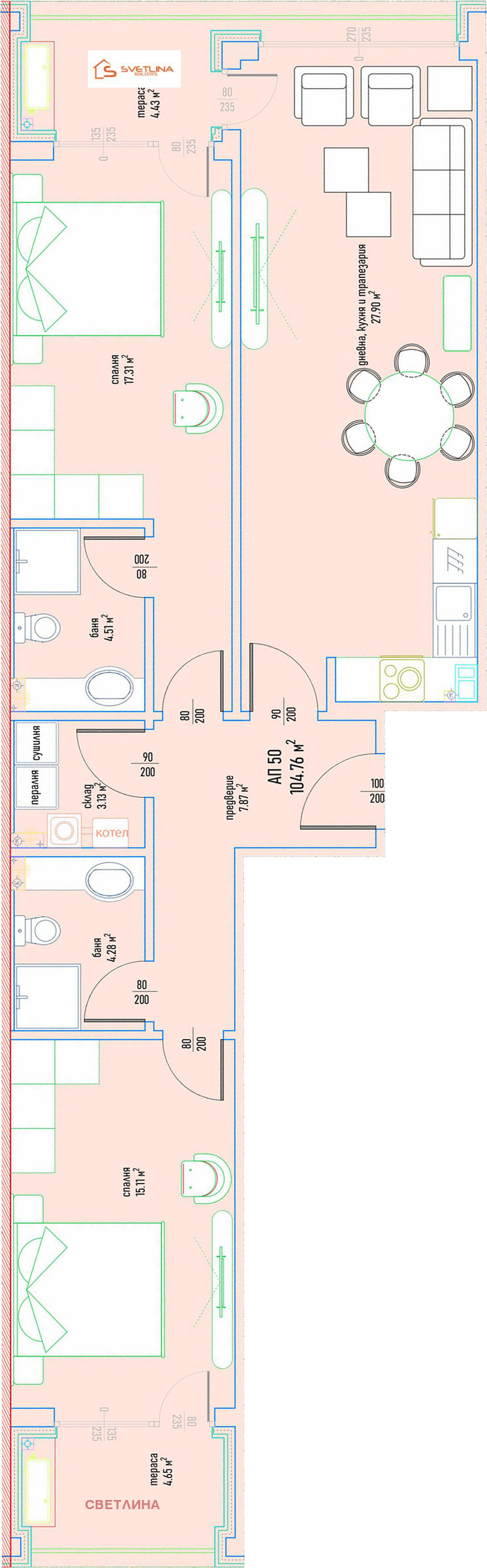 In vendita  2 camere da letto Sofia , Malinova dolina , 127 mq | 33213845 - Immagine [8]