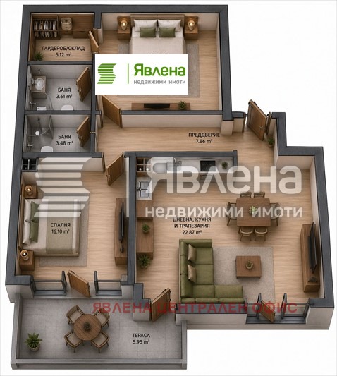 Продава 3-СТАЕН, гр. София, Център