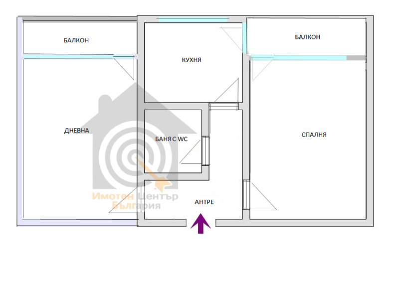 Продается  1 спальня София , Младост 3 , 65 кв.м | 60178876