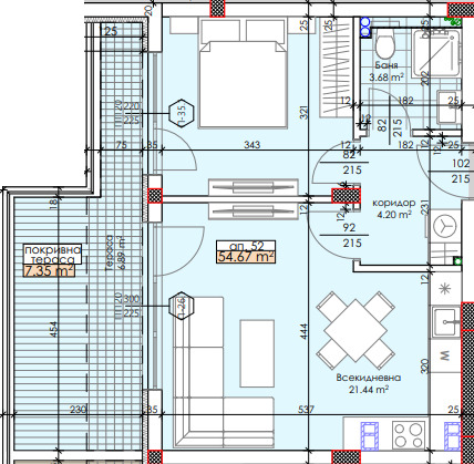 Продава 2-СТАЕН, гр. Пловдив, Тракия