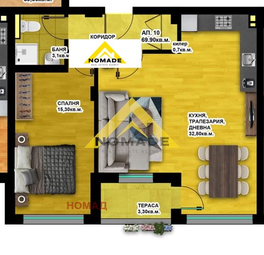 Продава 3-СТАЕН, гр. Пловдив, Христо Смирненски, снимка 3 - Апартаменти - 52442836
