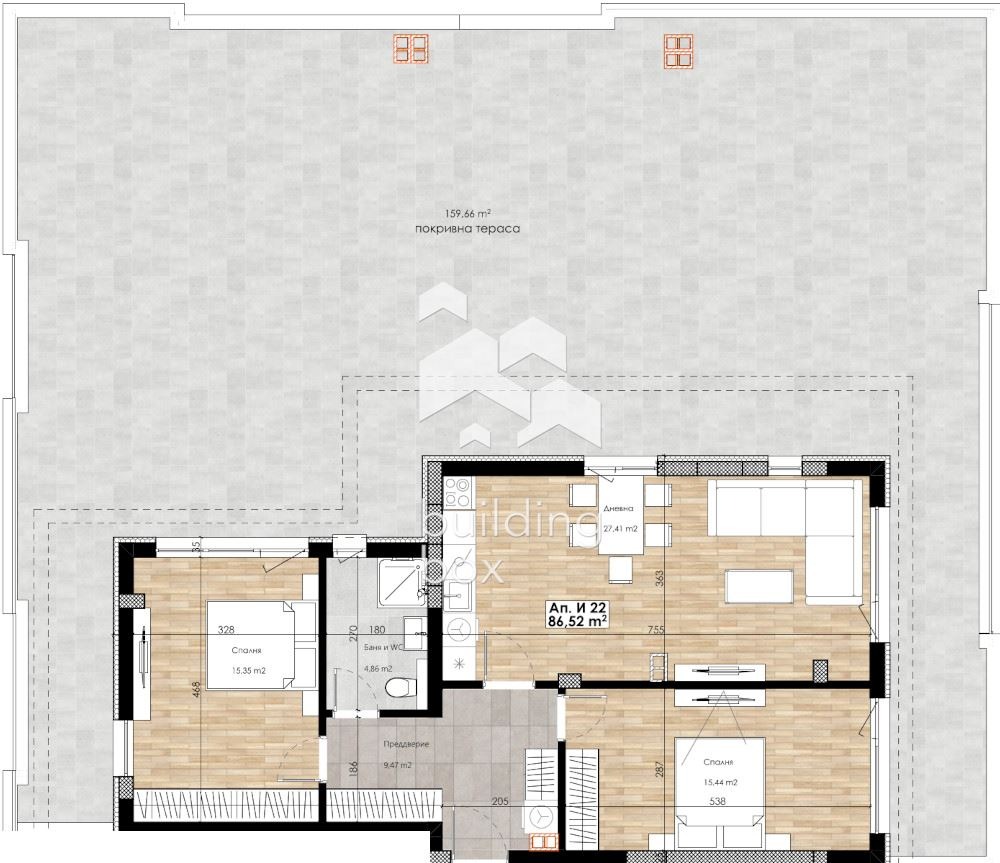 Продава 3-СТАЕН, гр. Пловдив, Остромила, снимка 5 - Апартаменти - 56657080