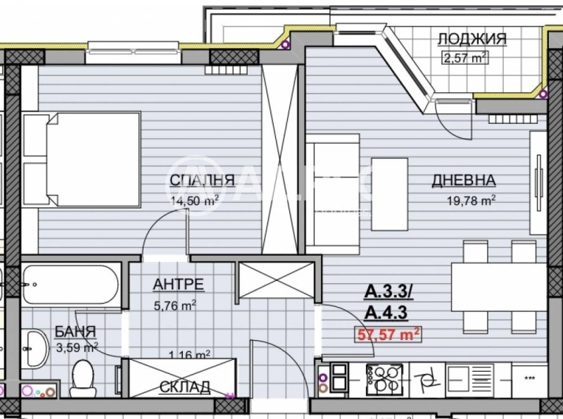 Til salg  1 soveværelse Sofia , Krasno selo , 69 kvm | 49077663 - billede [4]