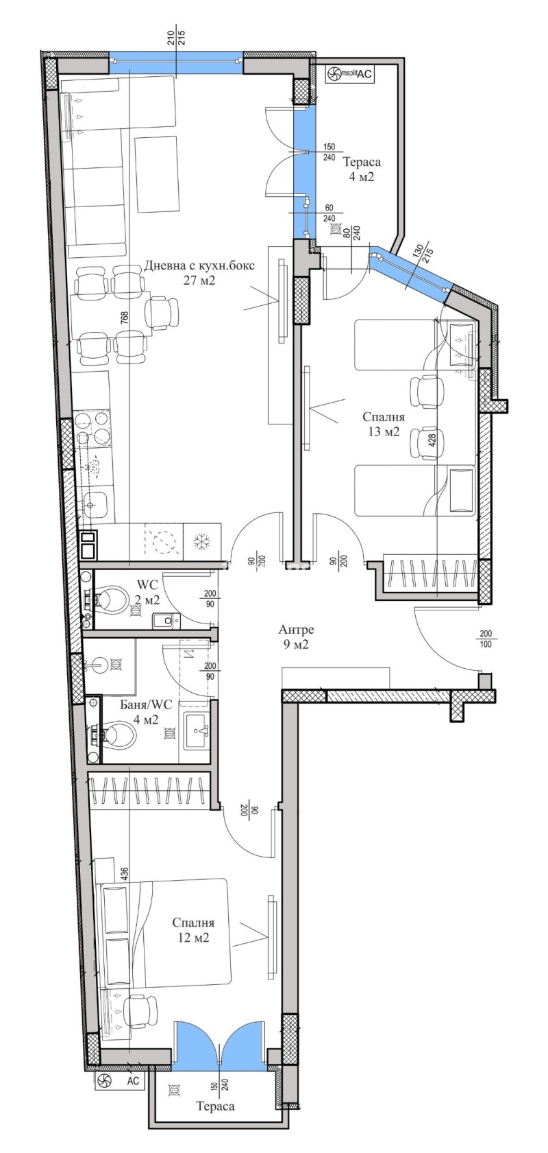 Eladó  2 hálószobás Plovdiv , Vastanicseski , 112 négyzetméter | 15967972