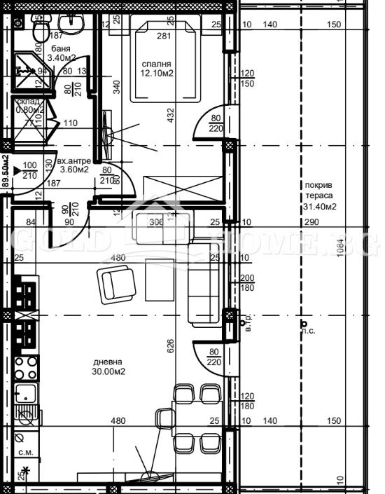 Te koop  1 slaapkamer Plovdiv , Ostromila , 65 m² | 11347713 - afbeelding [4]