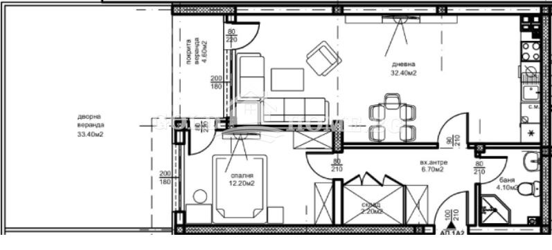 Te koop  1 slaapkamer Plovdiv , Ostromila , 65 m² | 11347713 - afbeelding [6]