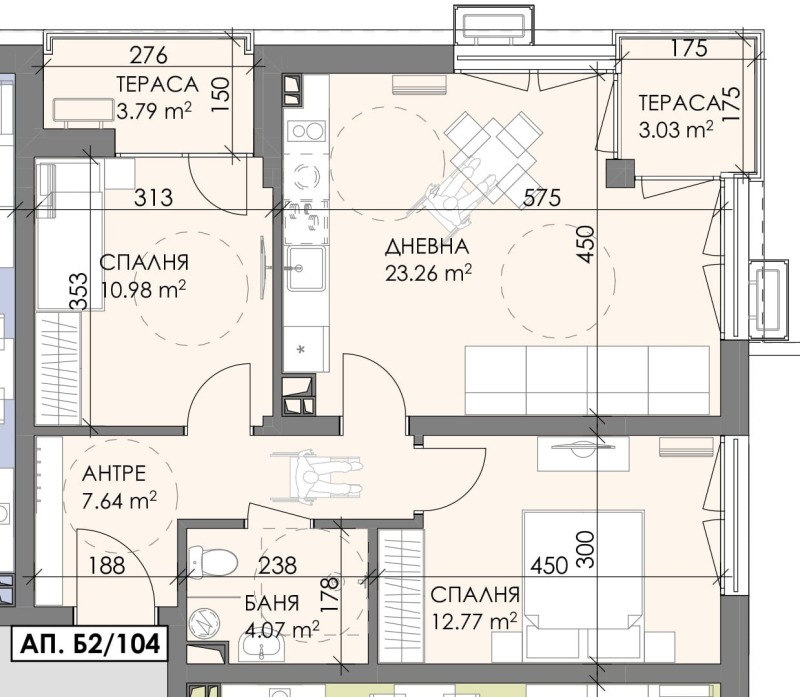 Продава  3-стаен град Бургас , Меден рудник - зона В , 95 кв.м | 38484686 - изображение [6]