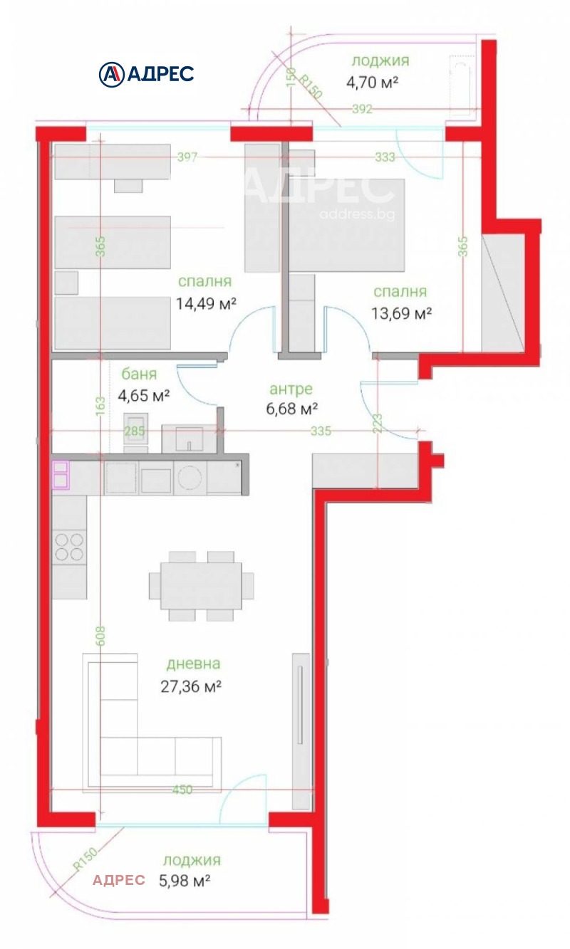 Продава 3-СТАЕН, гр. Варна, Трошево, снимка 3 - Aпартаменти - 49175641