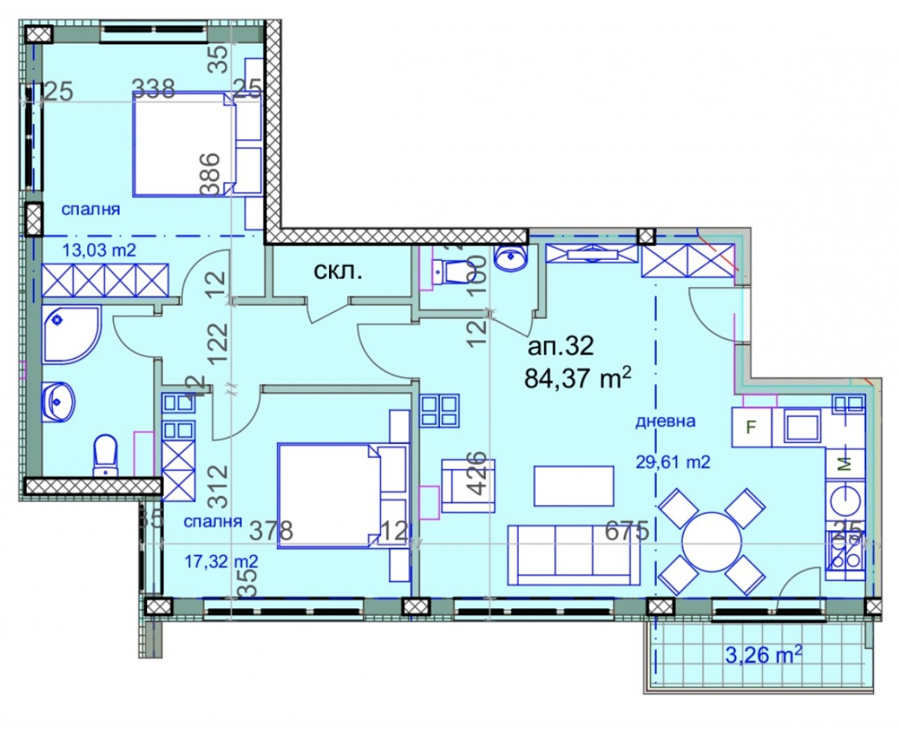 Продава 3-СТАЕН, гр. София, Манастирски ливади, снимка 10 - Апартаменти - 54630452