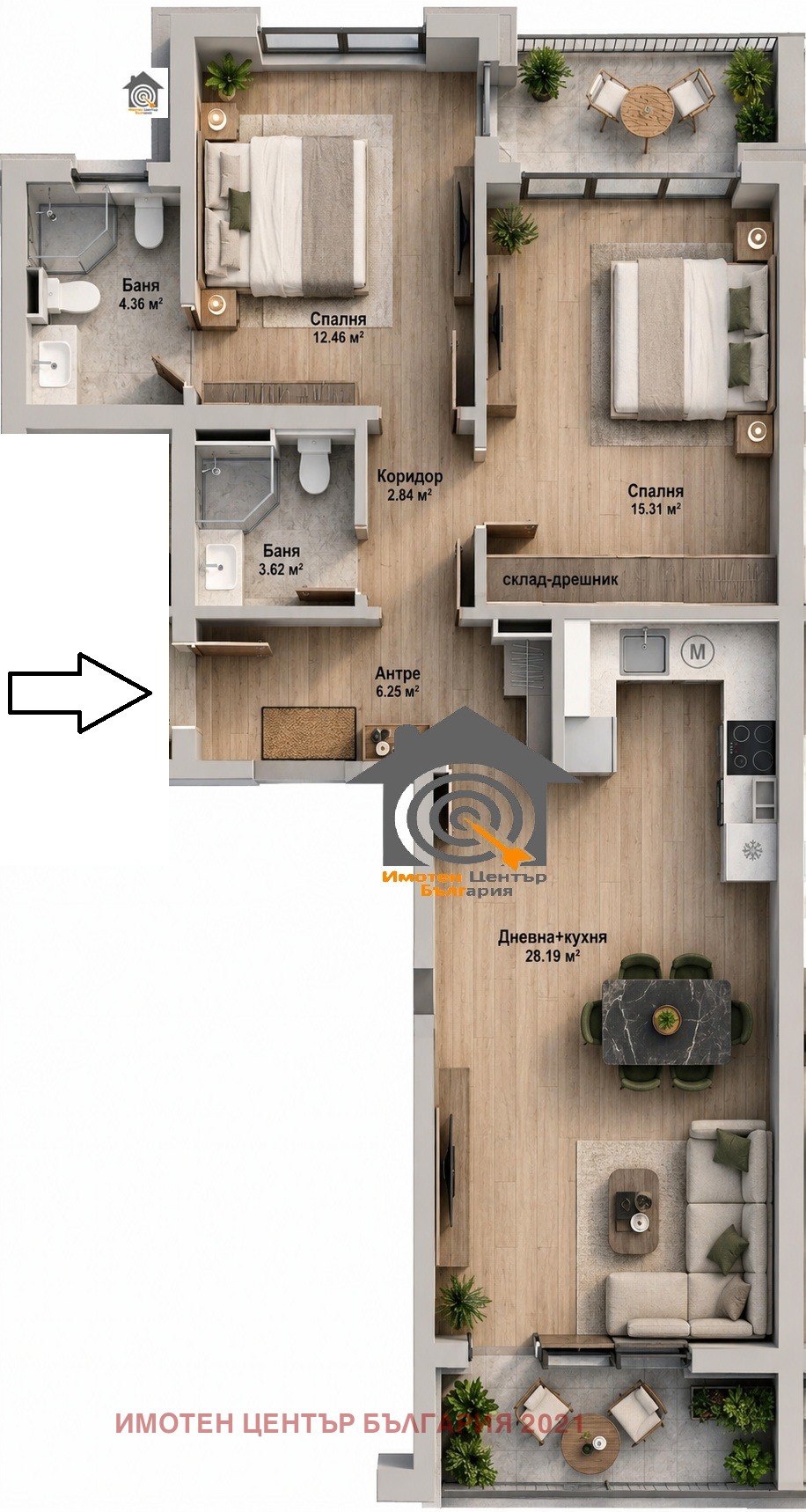 Продава 3-СТАЕН, гр. София, Витоша, снимка 2 - Апартаменти - 56396706