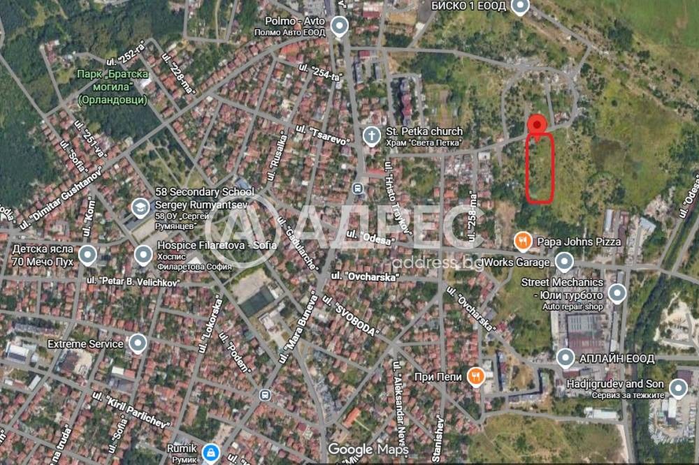 Продава ПАРЦЕЛ, гр. София, Орландовци
