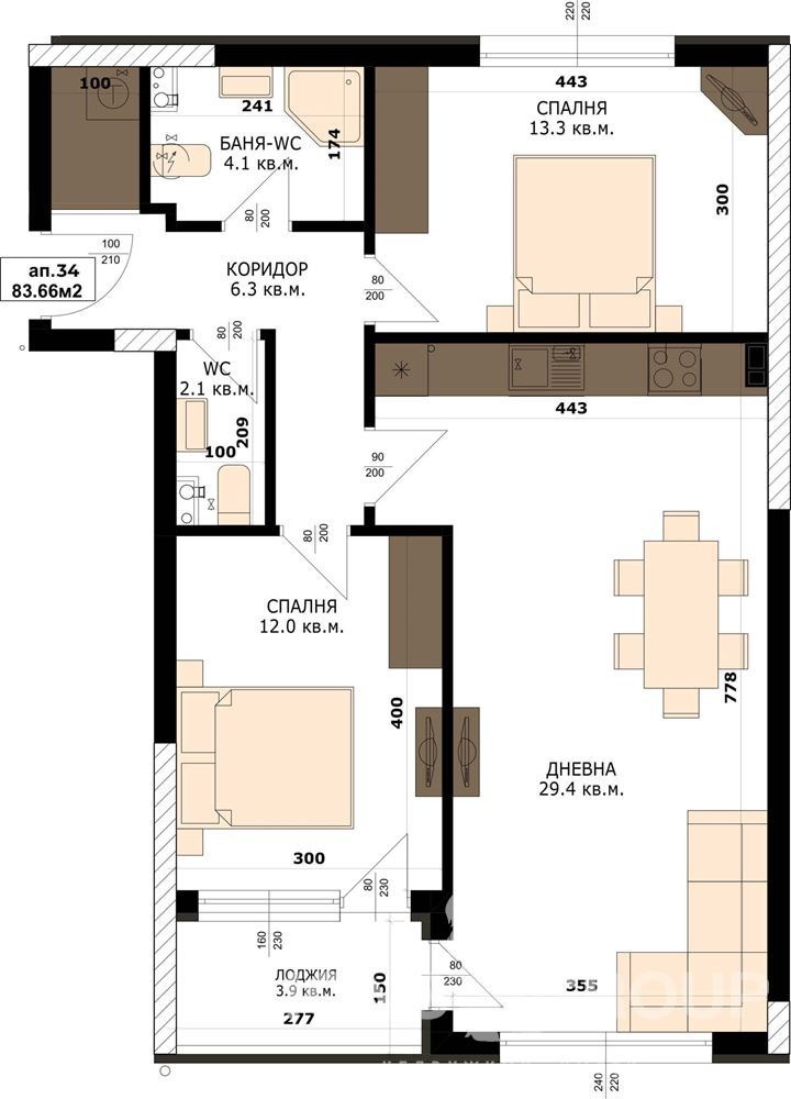Продава  3-стаен, град Варна, Кайсиева градина •  124 000 EUR • ID 34841835 — holmes.bg - [1] 