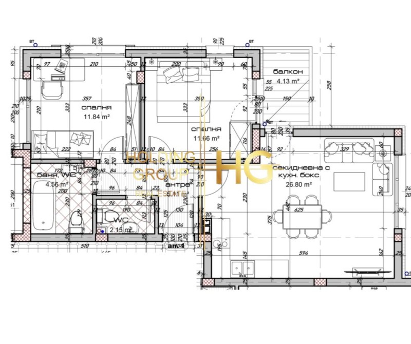 En venta  2 dormitorios Varna , Vinitsa , 96 metros cuadrados | 21909043 - imagen [2]