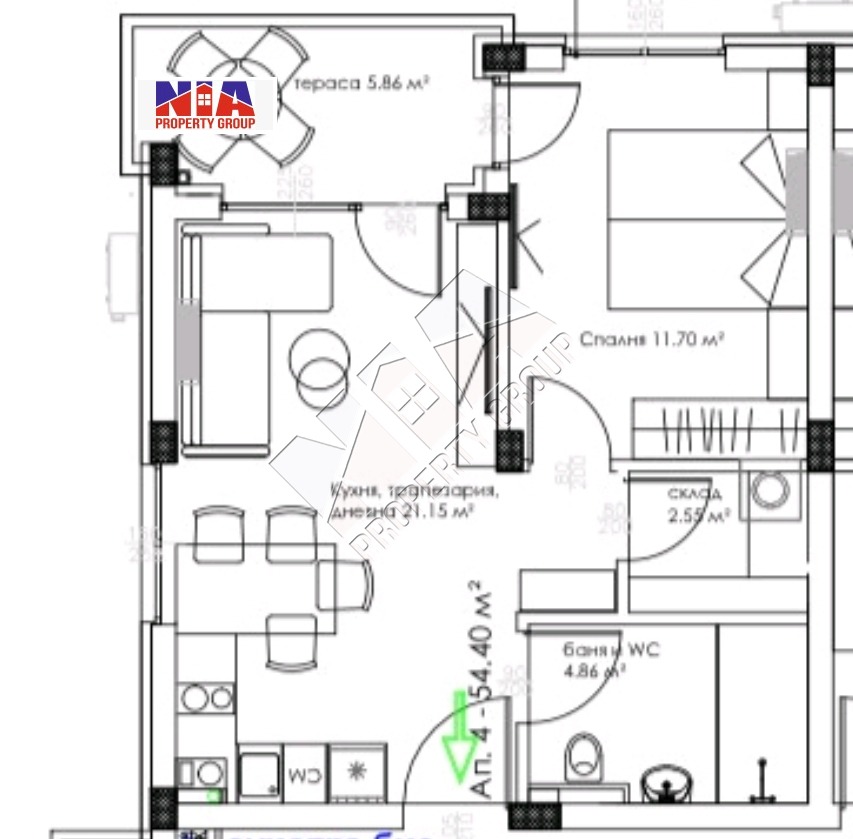 Продава 2-СТАЕН, гр. Черноморец, област Бургас, снимка 2 - Апартаменти - 54274274