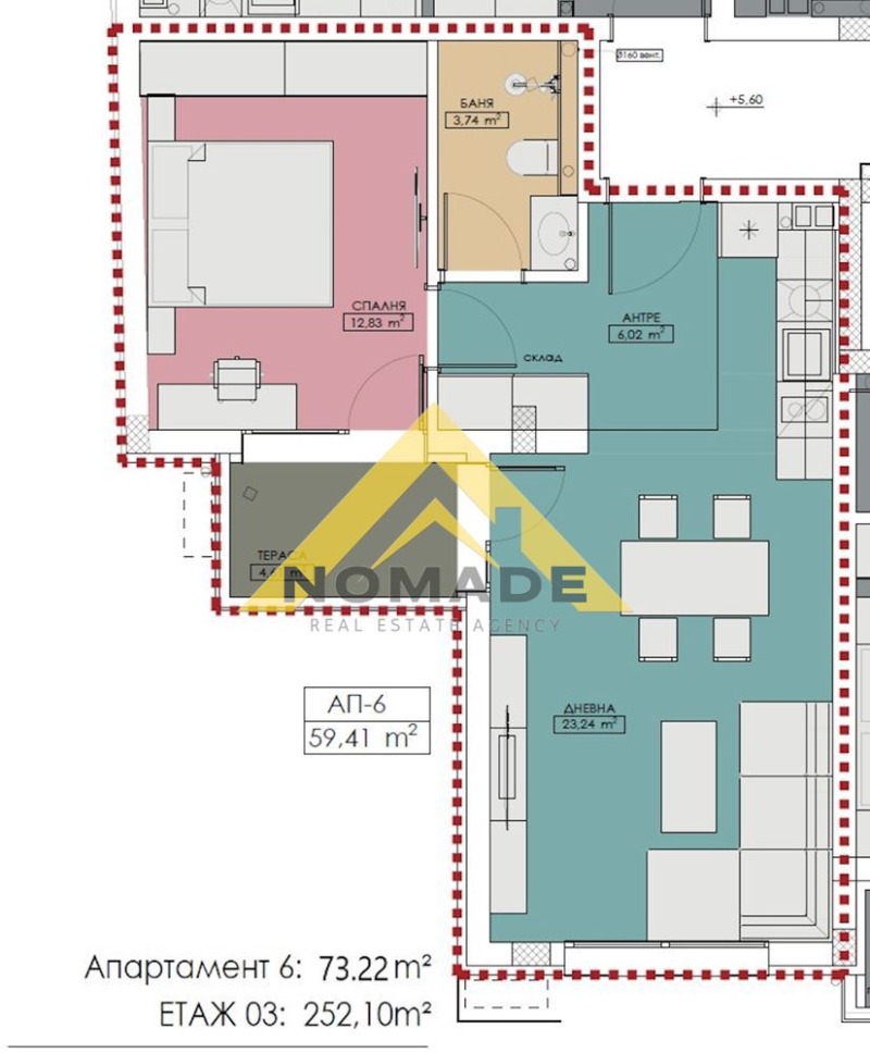 Zu verkaufen  1 Schlafzimmer Plowdiw , Hristo Smirnenski , 73 qm | 92376661 - Bild [2]