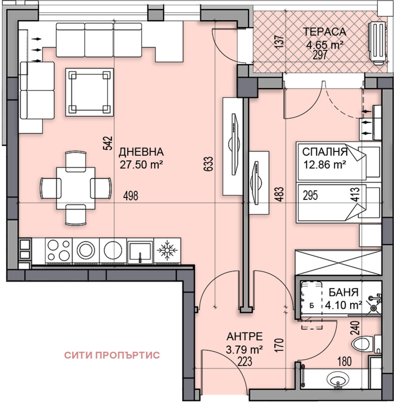 For Sale  1 bedroom Plovdiv , Gagarin , 73 sq.m | 62756180 - image [10]