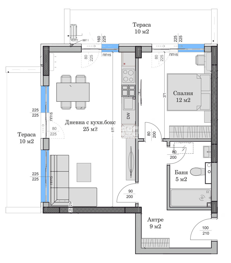 Te koop  1 slaapkamer Plovdiv , Christo Smirnenski , 92 m² | 76847684 - afbeelding [2]