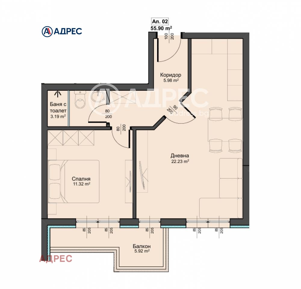 Продава 2-СТАЕН, гр. Варна, Аспарухово