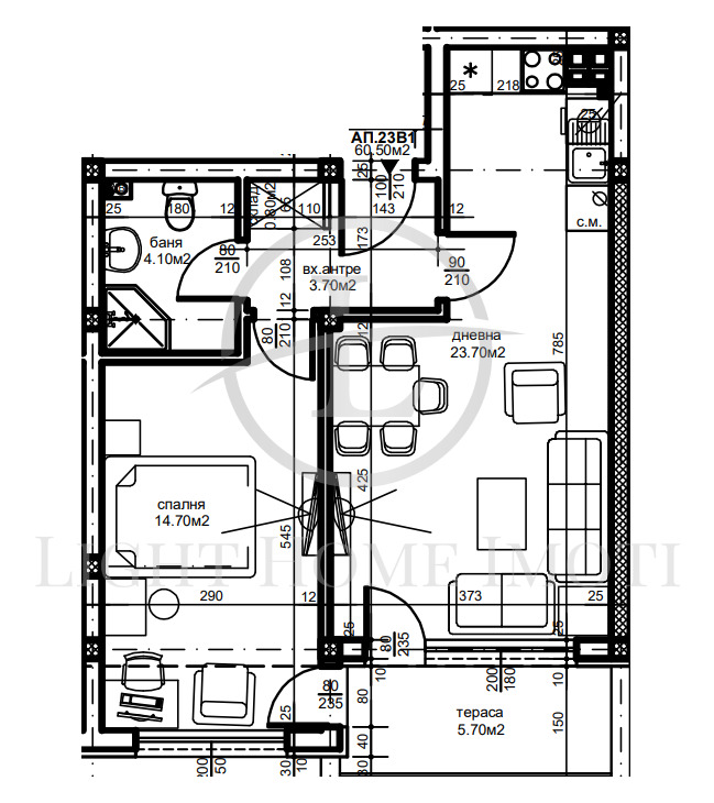 Na prodej  1 ložnice Plovdiv , Kjučuk Pariž , 73 m2 | 67037274 - obraz [9]