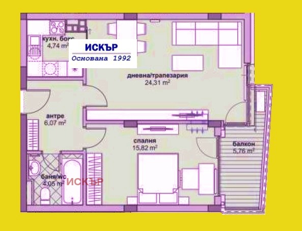 Продава  2-стаен град София , Люлин 6 , 83 кв.м | 35964500 - изображение [2]