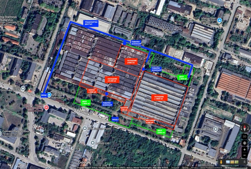 Продава  Пром. помещение град Враца , Промишлена зона - Изток , 61000 кв.м | 92641873