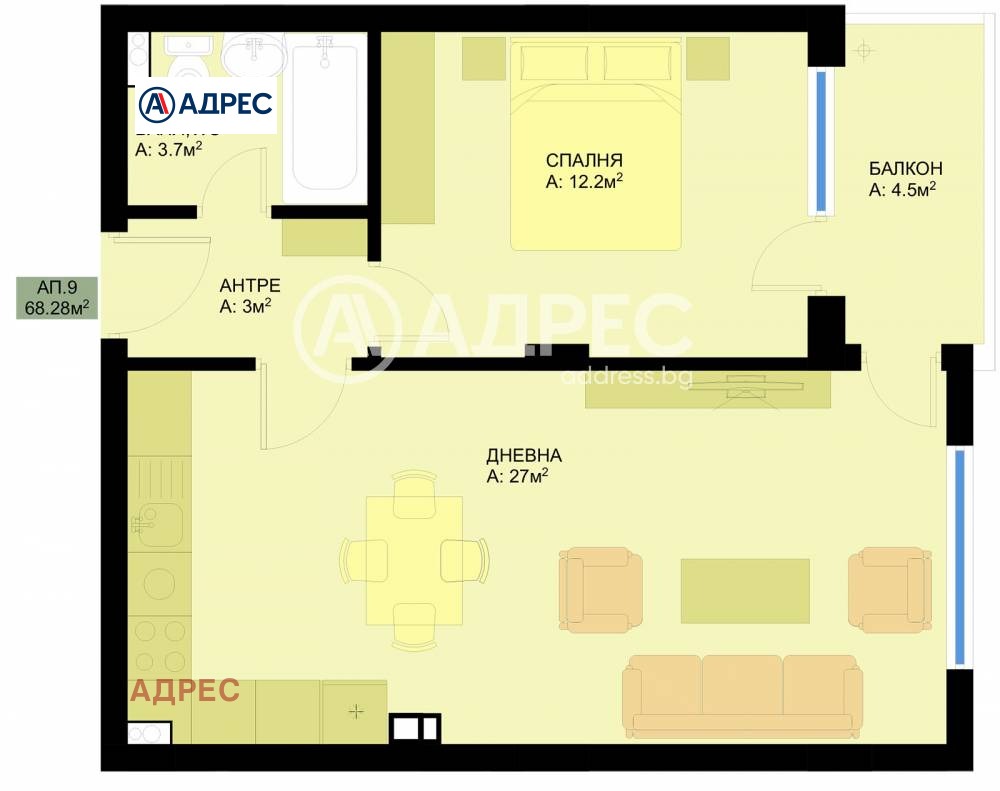 Продава 2-СТАЕН, гр. Варна, Гранд Мол, снимка 2 - Апартаменти - 53897499