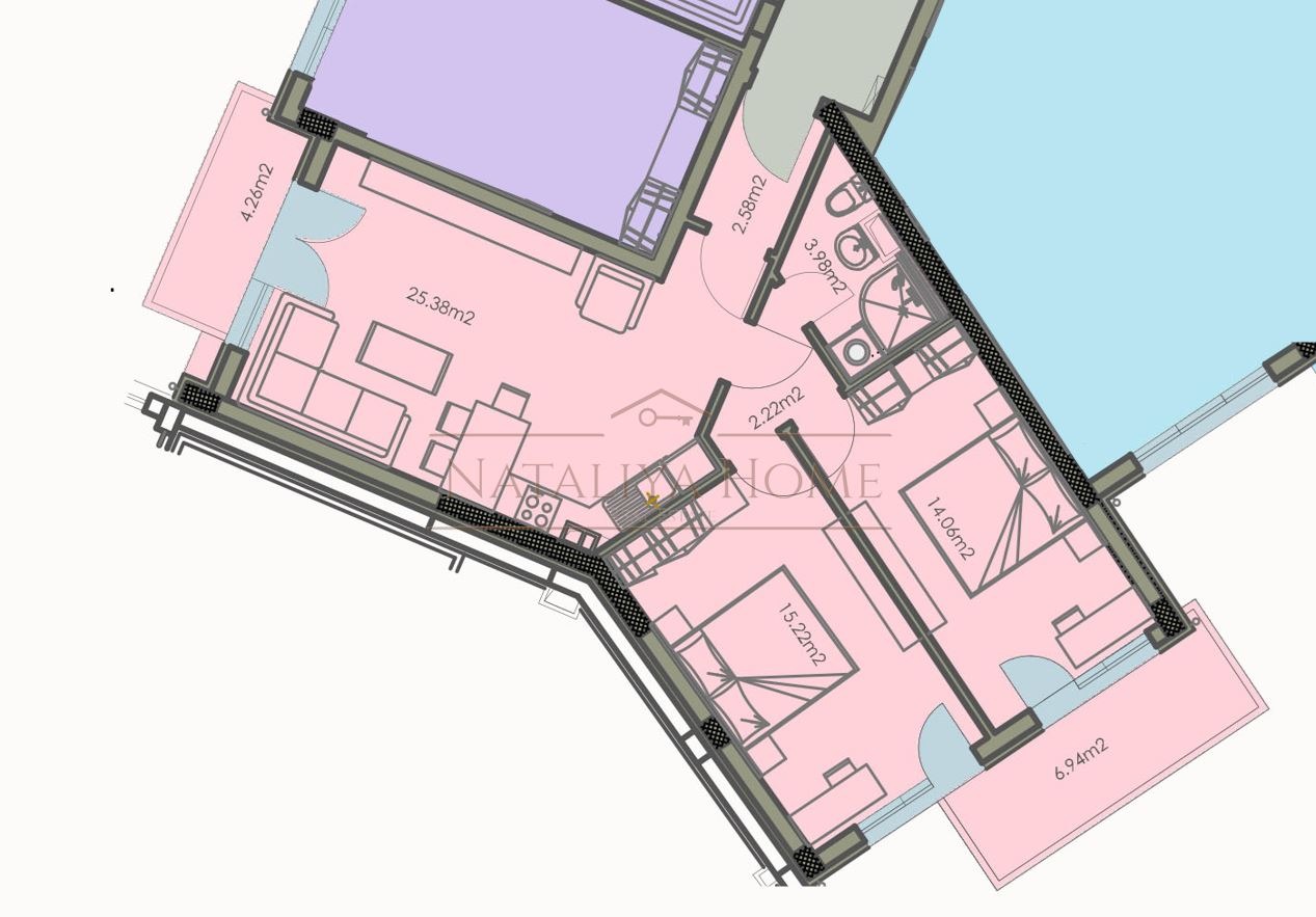 Продава 3-СТАЕН, гр. Бургас, Изгрев, снимка 2 - Апартаменти - 54066464