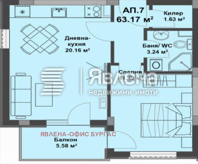 For Sale  1 bedroom region Burgas , k.k. Slanchev bryag , 63 sq.m | 94176080