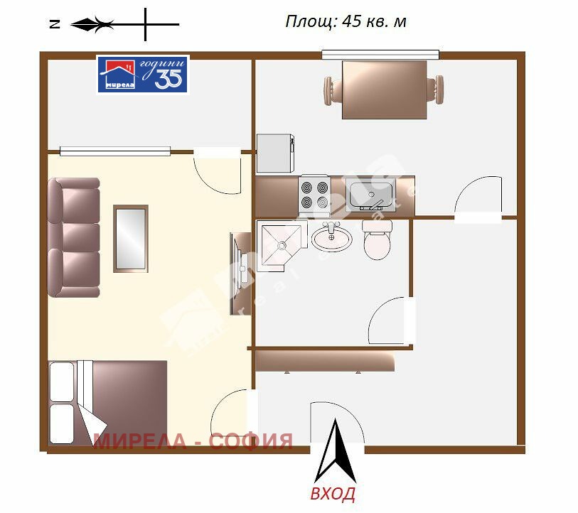 Продава 2-СТАЕН, гр. София, Слатина, снимка 2 - Апартаменти - 53863083