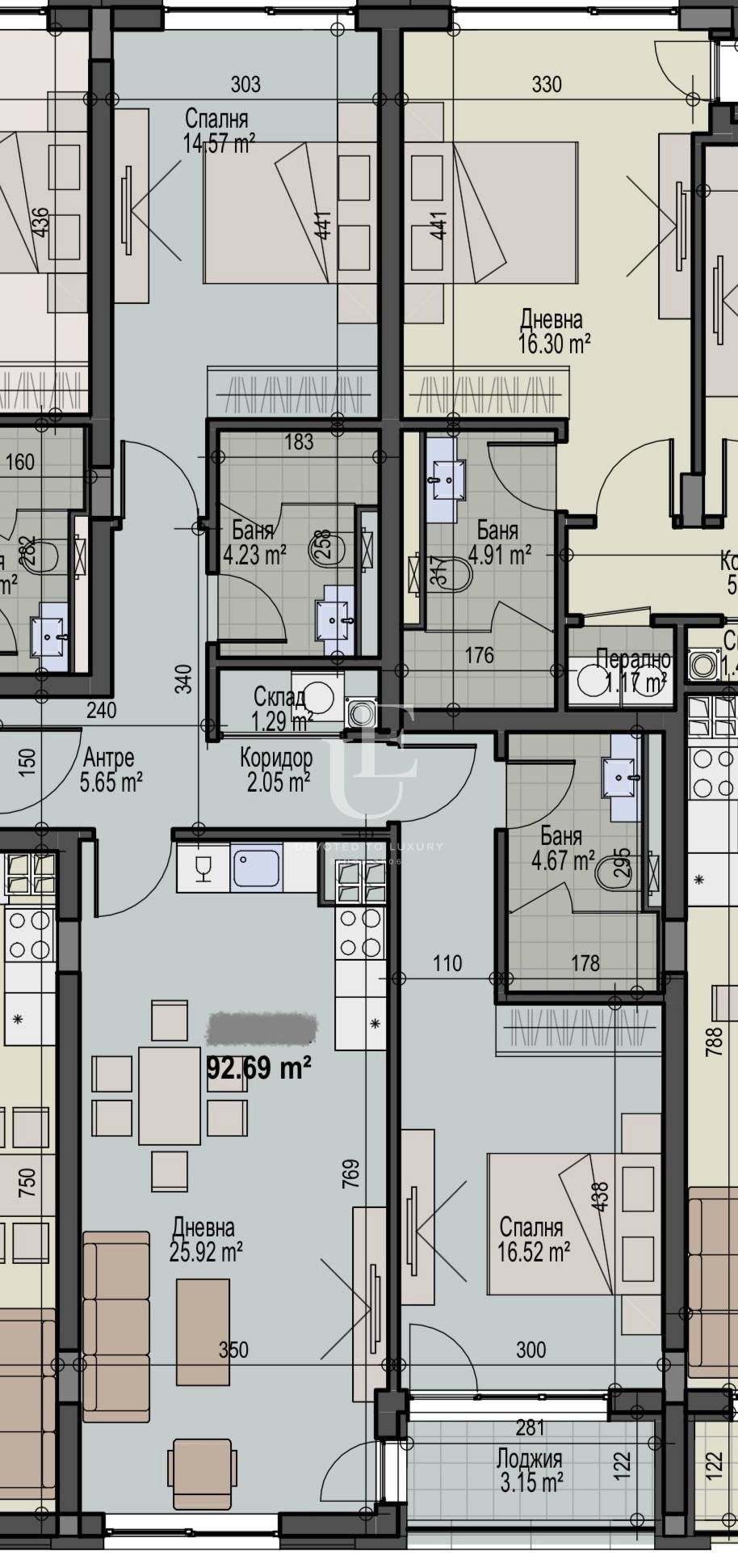 Продава 3-СТАЕН, гр. София, Манастирски ливади, снимка 5 - Апартаменти - 54119074
