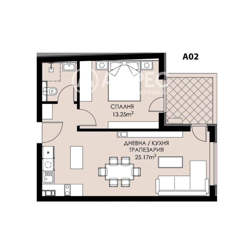 Продаја  1 спаваћа соба Софија , Лјулин 9 , 68 м2 | 65753760 - слика [3]