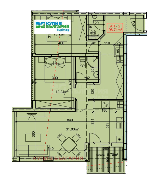 Na prodej  2 ložnice Varna , Levski 1 , 111 m2 | 69046726 - obraz [3]