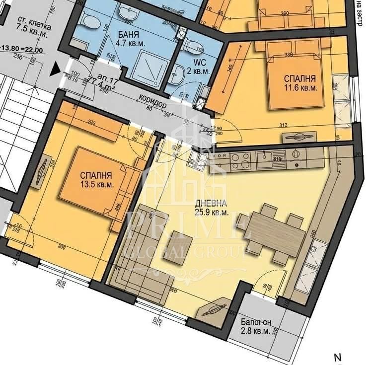 Продава 3-СТАЕН, гр. Варна, Аспарухово, снимка 9 - Апартаменти - 54605010