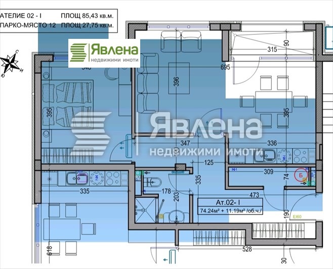Myytävänä  1 makuuhuone Sofia , Dragalevtsi , 86 neliömetriä | 81983770 - kuva [11]