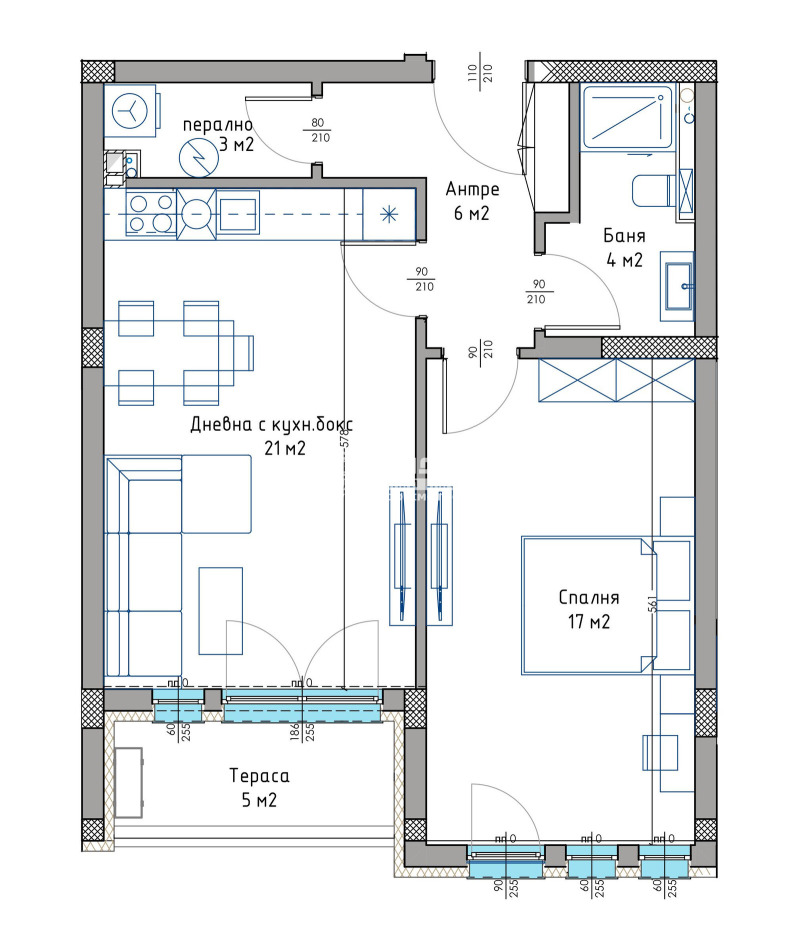 Zu verkaufen  1 Schlafzimmer Plowdiw , Hristo Smirnenski , 107 qm | 91890281 - Bild [3]