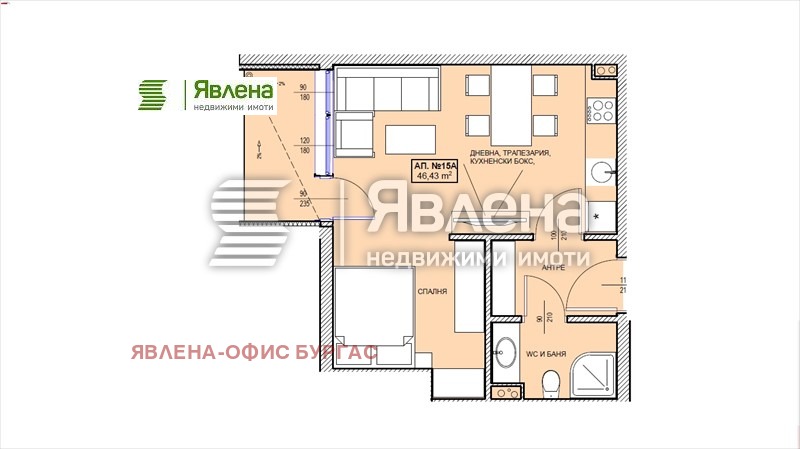 Продава 1-СТАЕН, гр. Поморие, област Бургас, снимка 1 - Aпартаменти - 46912761