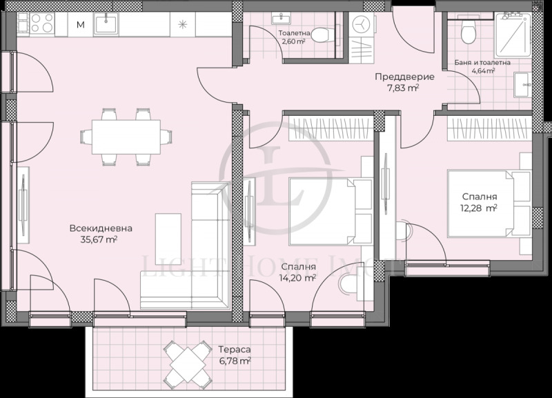 Продаја  2 спаваће собе Пловдив , Остромила , 116 м2 | 64650237 - слика [5]