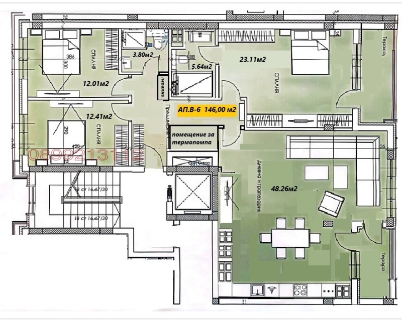 Продаја  3 спаваће собе Пловдив , Отдих и култура , 178 м2 | 13398280 - слика [17]