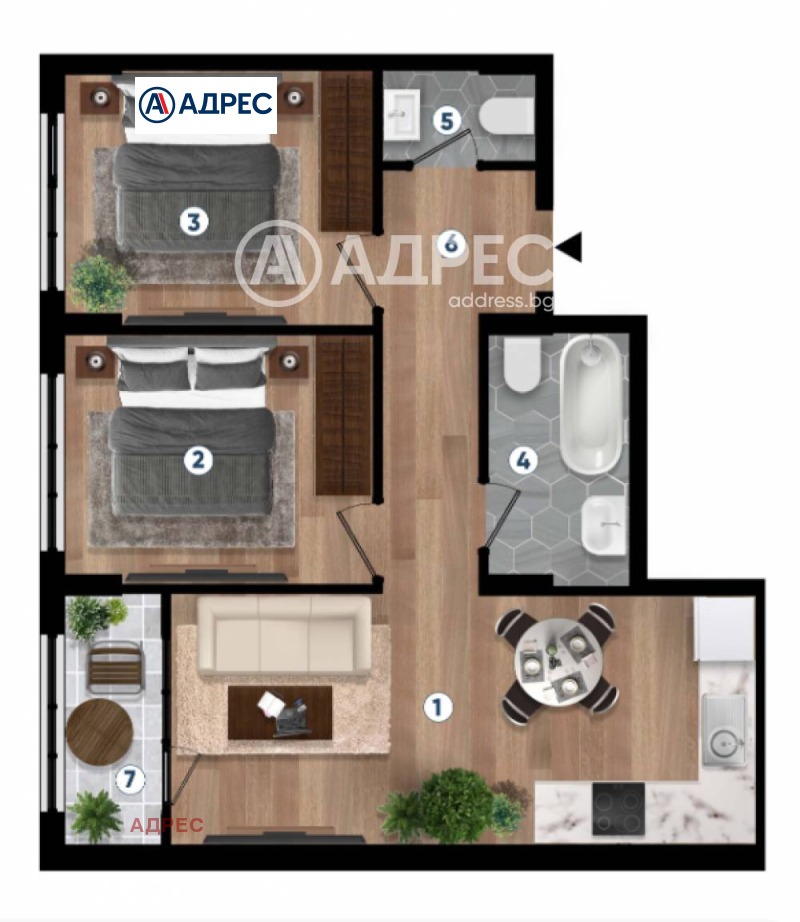 In vendita  2 camere da letto Varna , k.k. Chajka , 81 mq | 11382458 - Immagine [5]